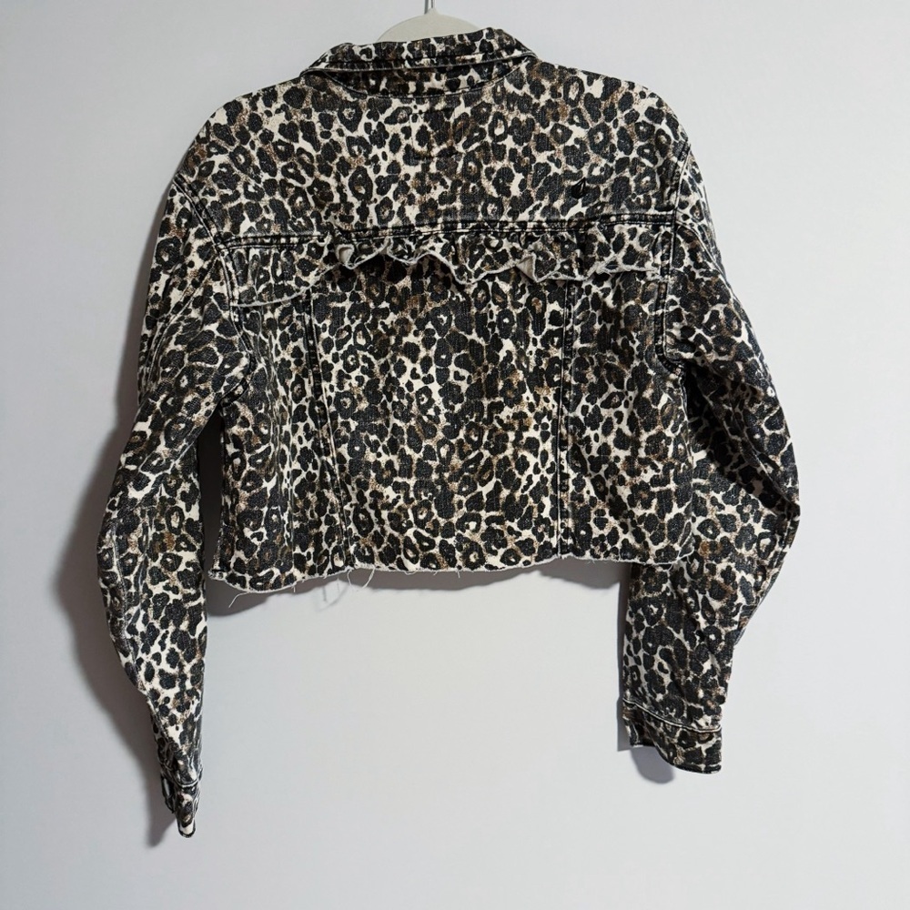 Volcom - Leopard Print Denim Crop Jacket - image 6